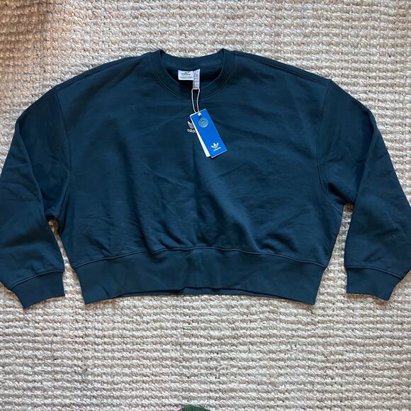 Adidas Womens Cropped Crew Neck Sz Extra Large - Picture 2 of 5